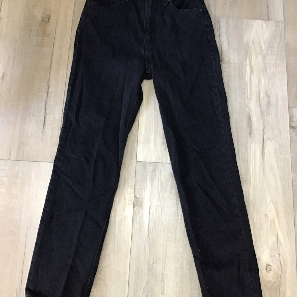 Levi's Jeans womens 26 black Demin 70s high slim straight Size 26